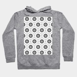 Grey flower pattern Hoodie